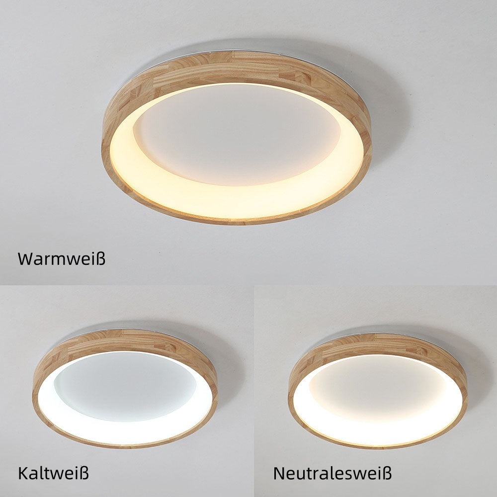 LED Deckenleuchte Holz Acryl Dimmbar 30/40/50/60cm