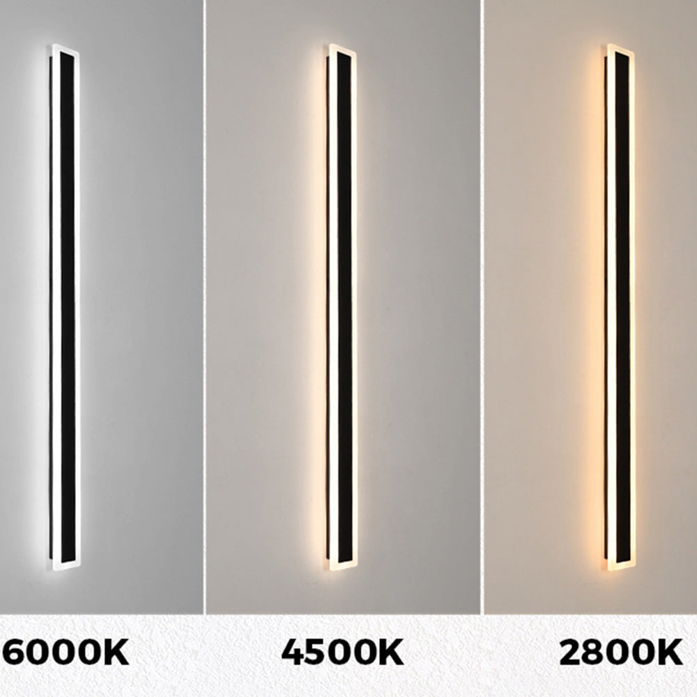 LED-Wandleuchten für den Außenbereich Schwarz IP65 Hardware & Acryl 80cm