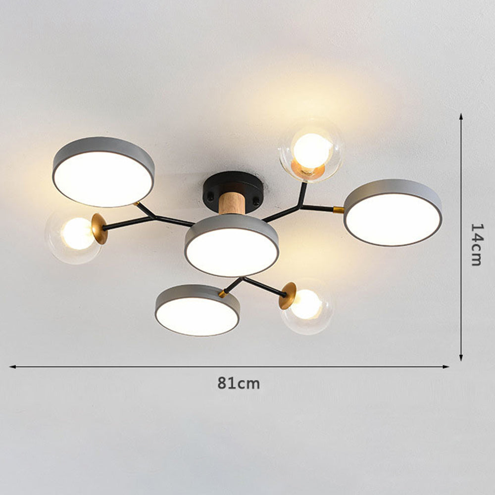 Kreativer LED-Deckenleuchter mit 4+3 Leuchten für das Wohnzimmer