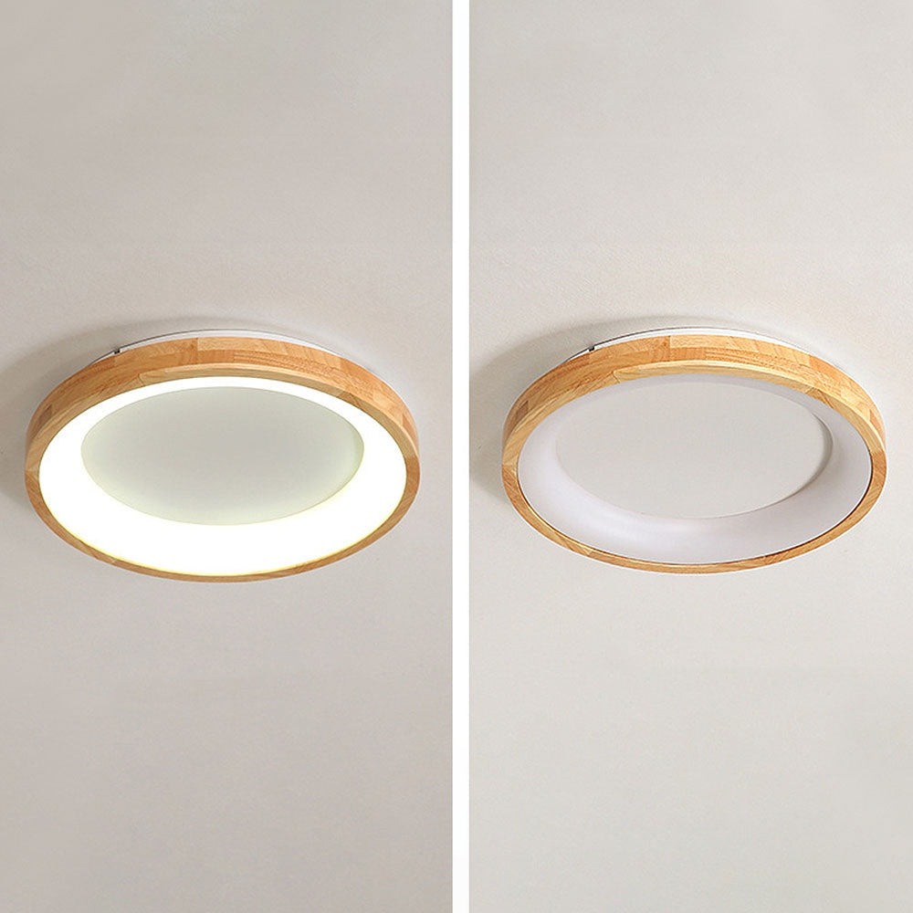 LED Deckenleuchte Holz Acryl Dimmbar 30/40/50/60cm