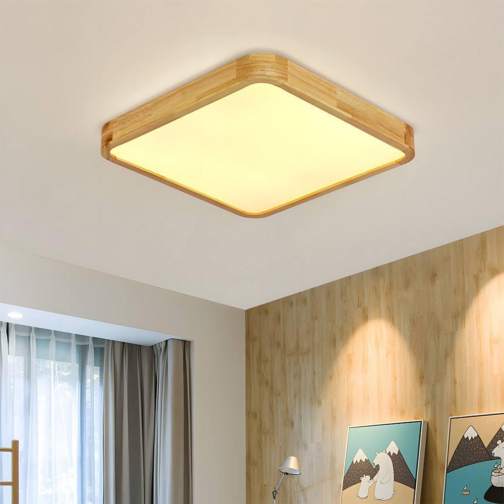 Deckenleuchte Holz Acryl LED Dimmbar 30/40/50/60cm