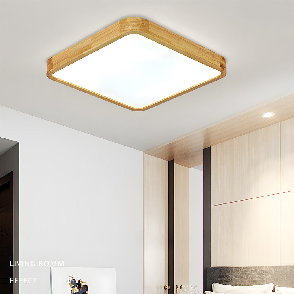 Deckenleuchte Holz Acryl LED Dimmbar 30/40/50/60cm