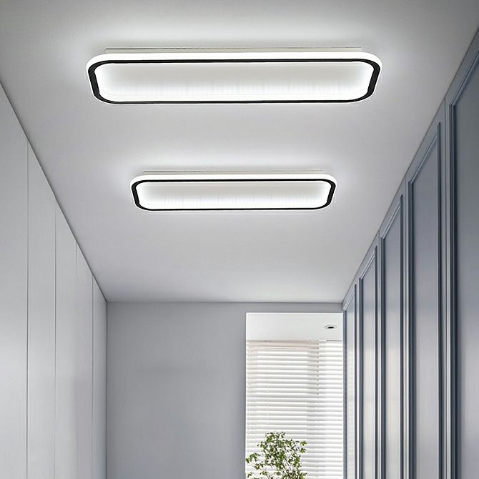 Rechteckige LED-Deckenleuchte 40cm Flur Dimmbar