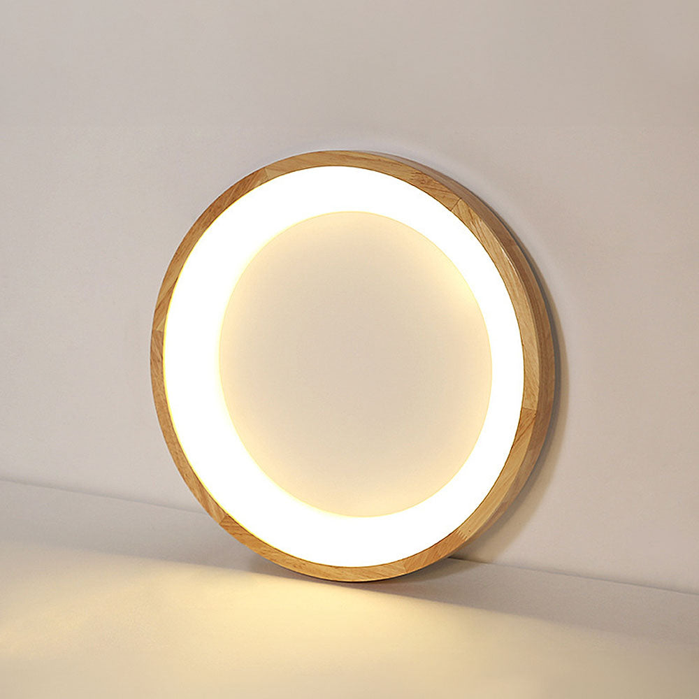 LED Deckenleuchte Holz Acryl Dimmbar 30/40/50/60cm