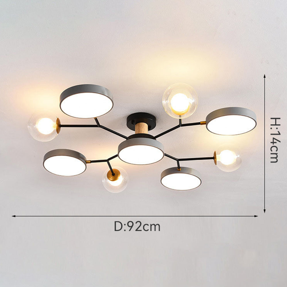 Kreativer LED-Deckenleuchter mit 5+4 Leuchten für das Wohnzimmer