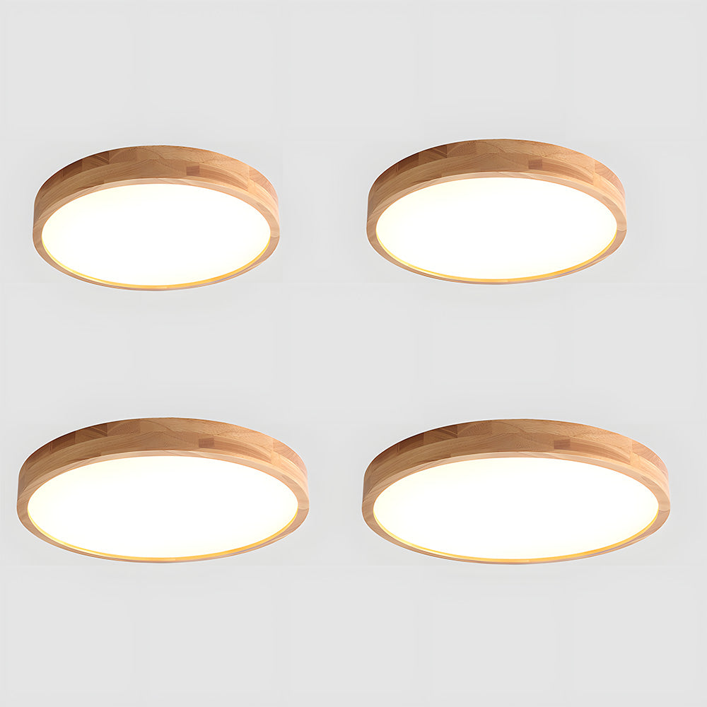 Deckenleuchte Holz Acryl LED Dimmbar 30/40/50/60cm