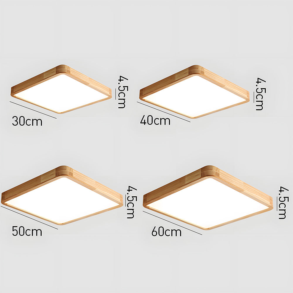 Deckenleuchte Holz Acryl LED Dimmbar 30/40/50/60cm