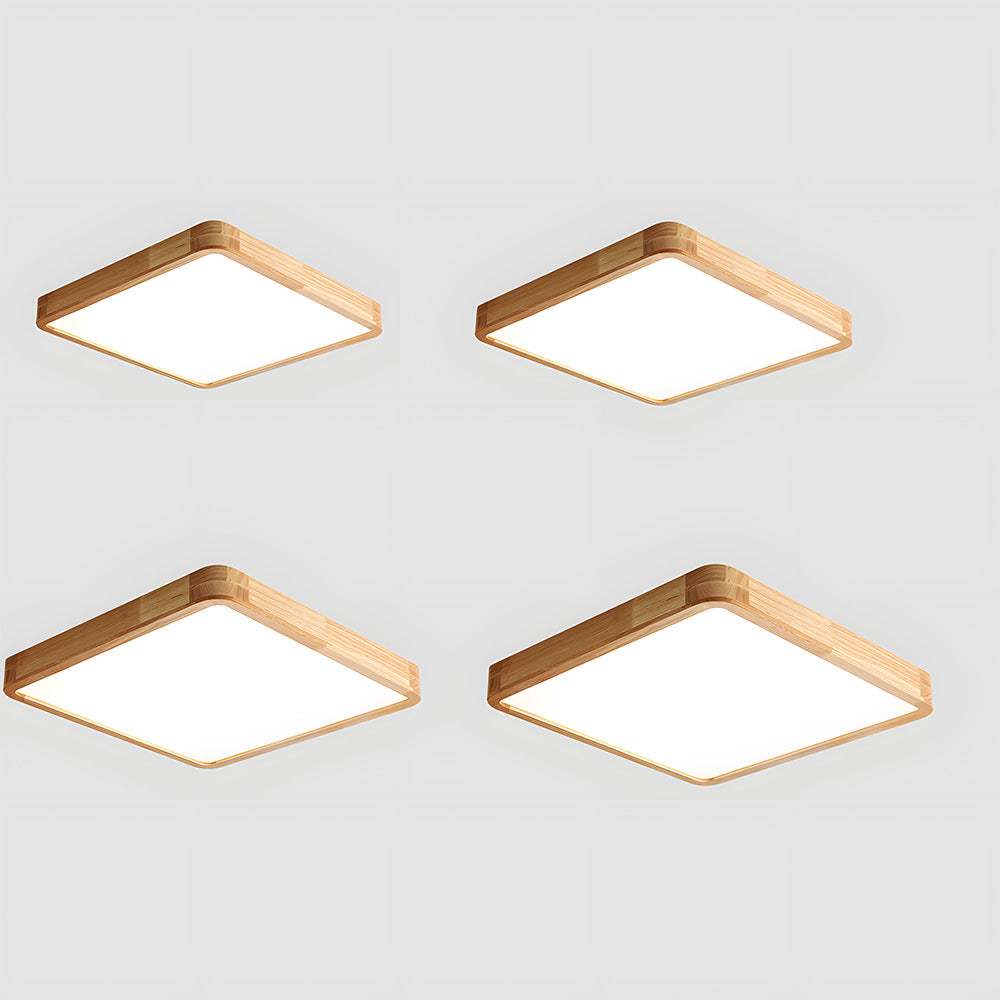 Deckenleuchte Holz Acryl LED Dimmbar 30/40/50/60cm