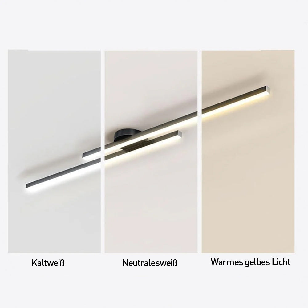 Lange LED Deckenleuchte aus Metall Dimmbar 60/90/120cm