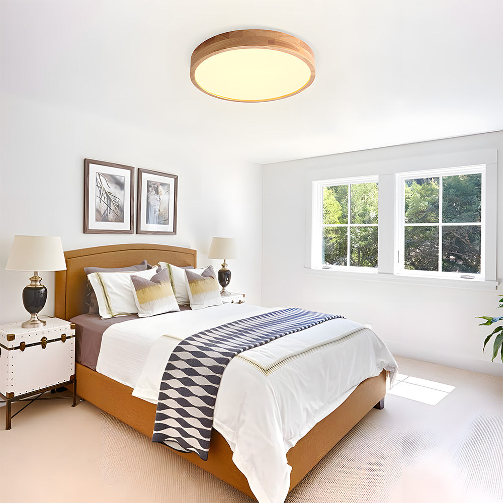 Deckenleuchte Holz Acryl LED Dimmbar 30/40/50/60cm