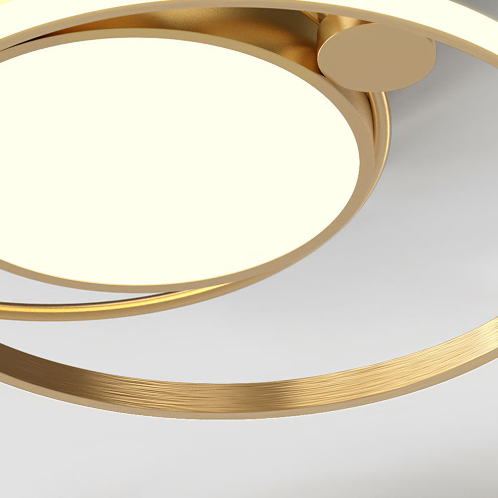 LED Deckenleuchte mit Eisen Außenring 50/62cm Wohnzimmer Dimmbar