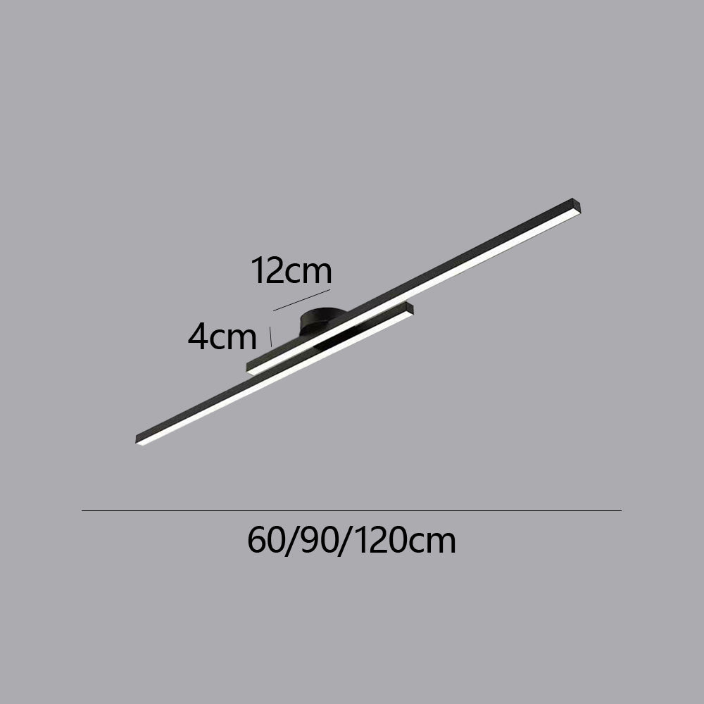 Lange LED Deckenleuchte aus Metall Dimmbar 60/90/120cm