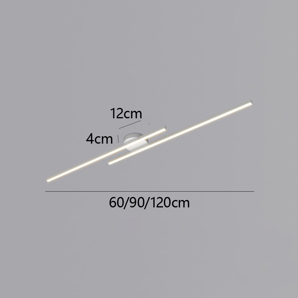 Lange LED Deckenleuchte aus Metall Dimmbar 60/90/120cm