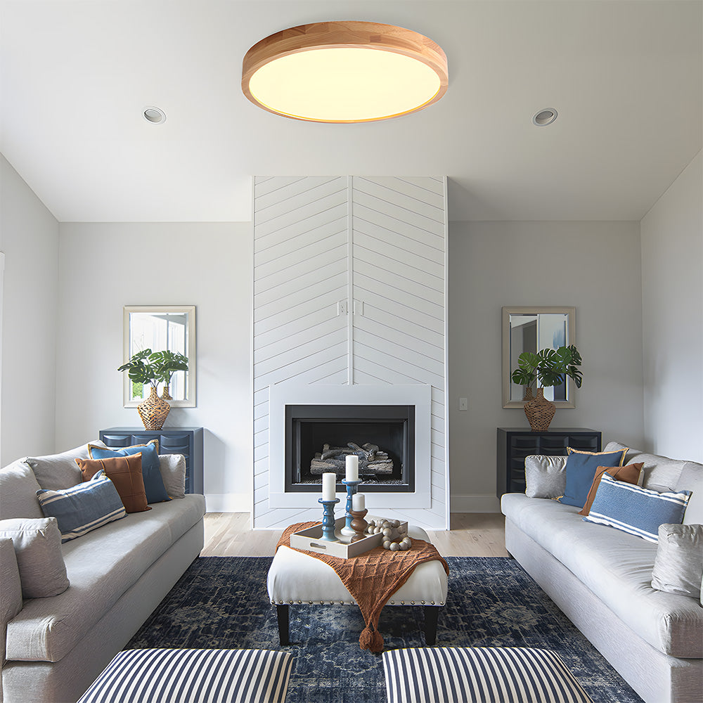 Deckenleuchte Holz Acryl LED Dimmbar 30/40/50/60cm