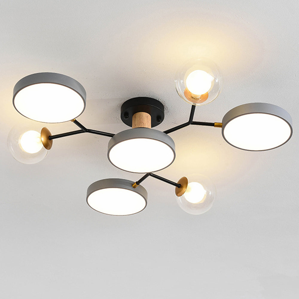 Kreativer LED-Deckenleuchter mit 4+3 Leuchten für das Wohnzimmer