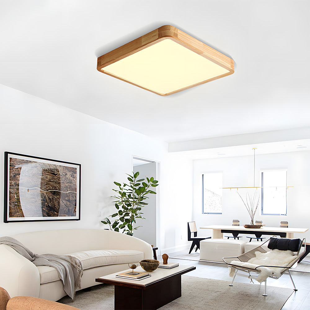 Deckenleuchte Holz Acryl LED Dimmbar 30/40/50/60cm