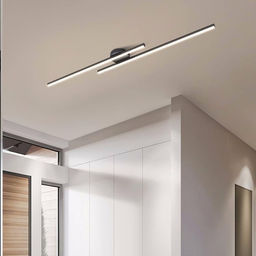 Lange LED Deckenleuchte aus Metall Dimmbar 60/90/120cm