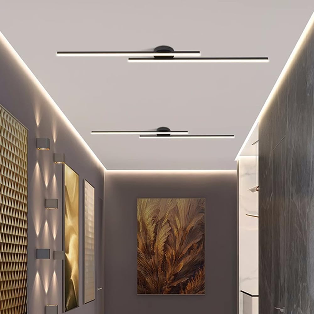 Lange LED Deckenleuchte aus Metall Dimmbar 60/90/120cm