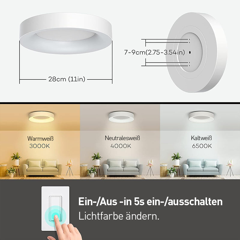 Deckenleuchten LED Acryl Einfache Dimmbar 30/40/50cm