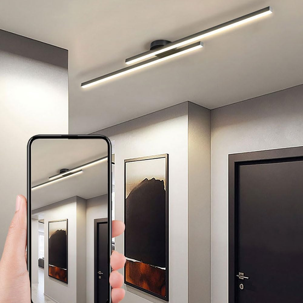 Lange LED Deckenleuchte aus Metall Dimmbar 60/90/120cm