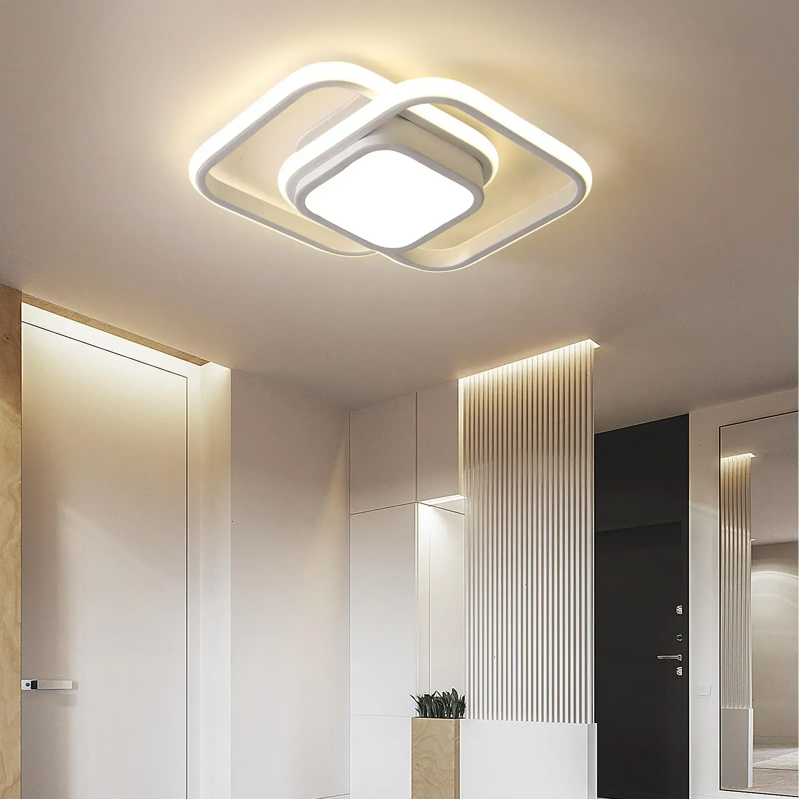 Deckenleuchte LED Acryl Quadratisch 27cm