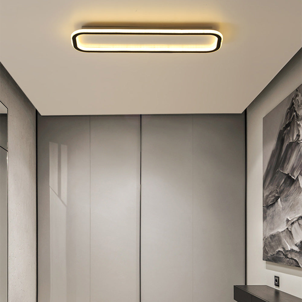 Rechteckige LED-Deckenleuchte 40cm Flur Dimmbar