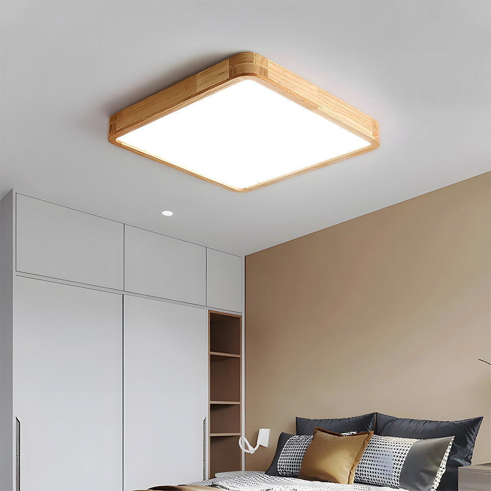 Deckenleuchte Holz Acryl LED Dimmbar 30/40/50/60cm