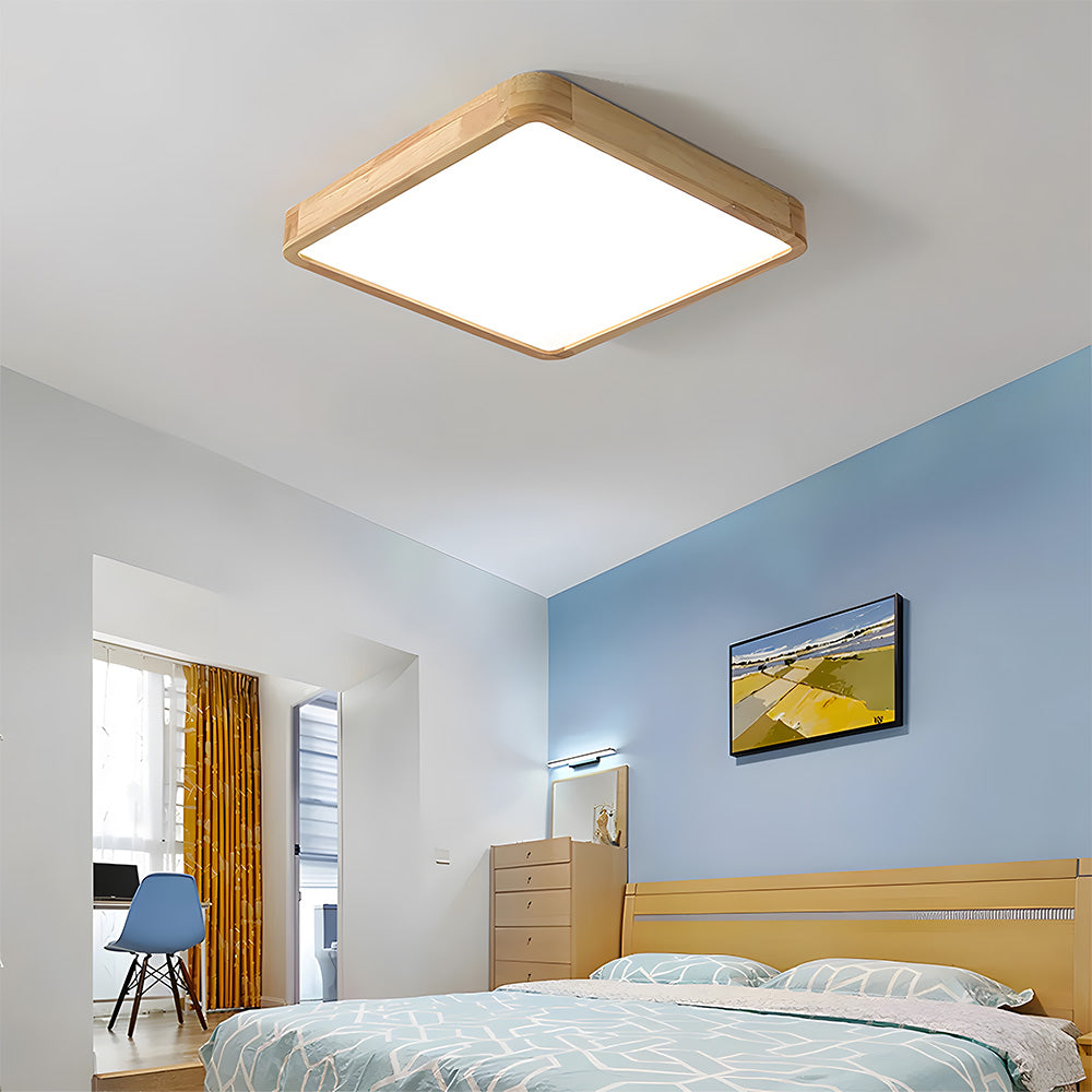 Deckenleuchte Holz Acryl LED Dimmbar 30/40/50/60cm