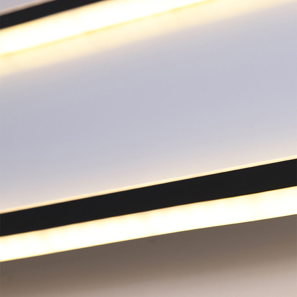 Rechteckige LED-Deckenleuchte 40cm Flur Dimmbar