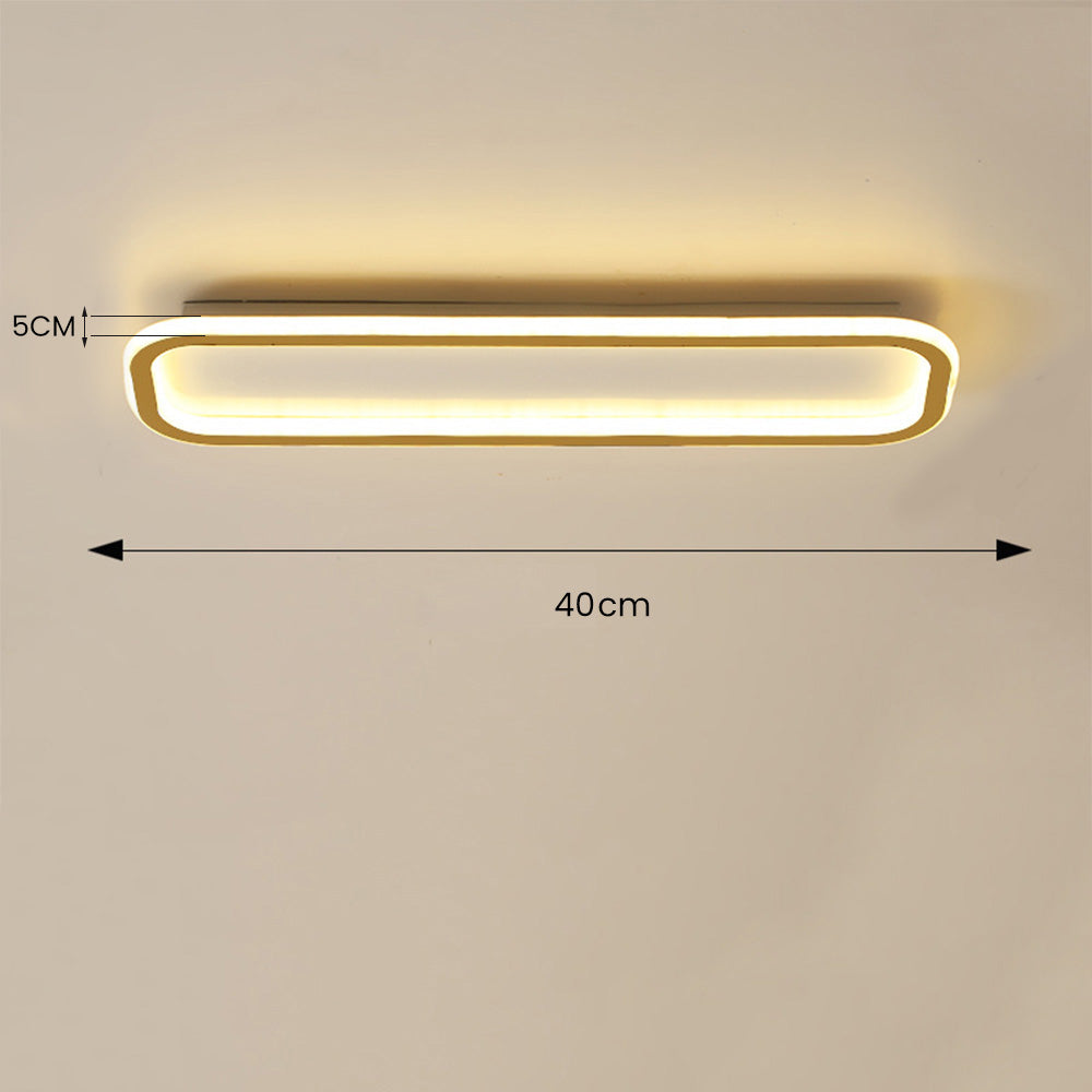 Rechteckige LED-Deckenleuchte 40cm Flur Dimmbar