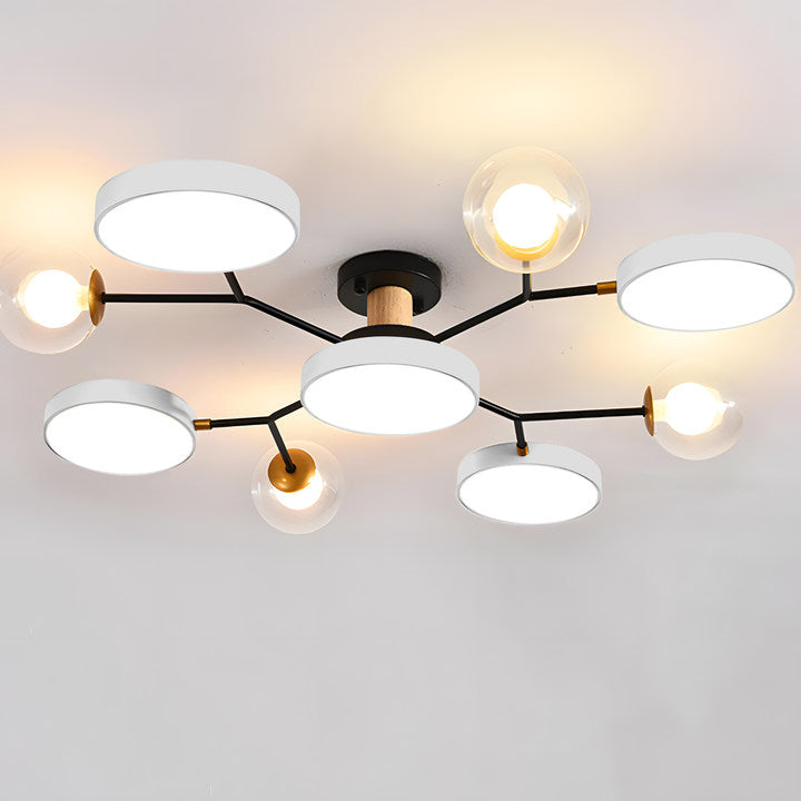 Kreativer LED-Deckenleuchter mit 5+4 Leuchten für das Wohnzimmer