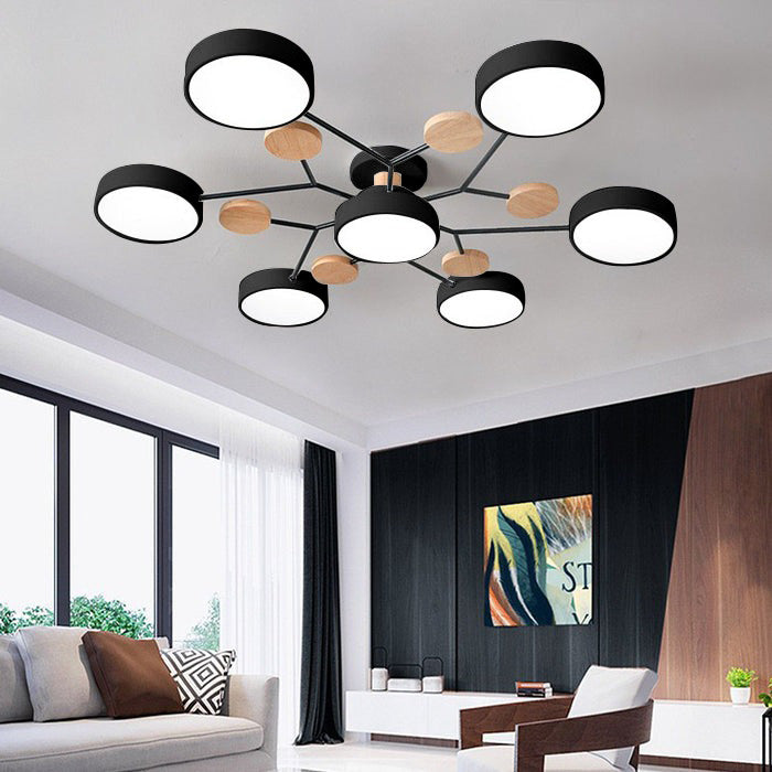 Deckenleuchte Acryl 94cm Dreifarbig Verstellbar LED-7 Lichter