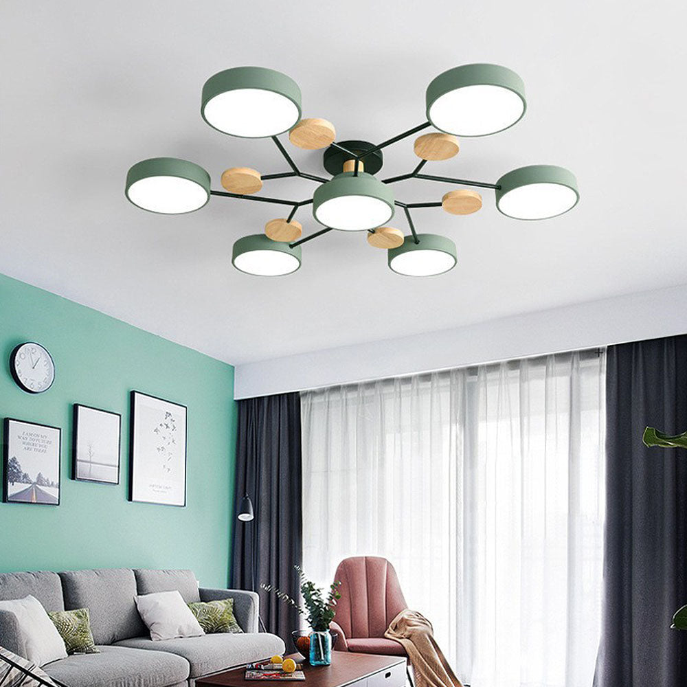 Deckenleuchte Acryl 94cm Dreifarbig Verstellbar LED-7 Lichter
