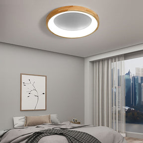 LED Deckenleuchte Holz Acryl Dimmbar 30/40/50/60cm