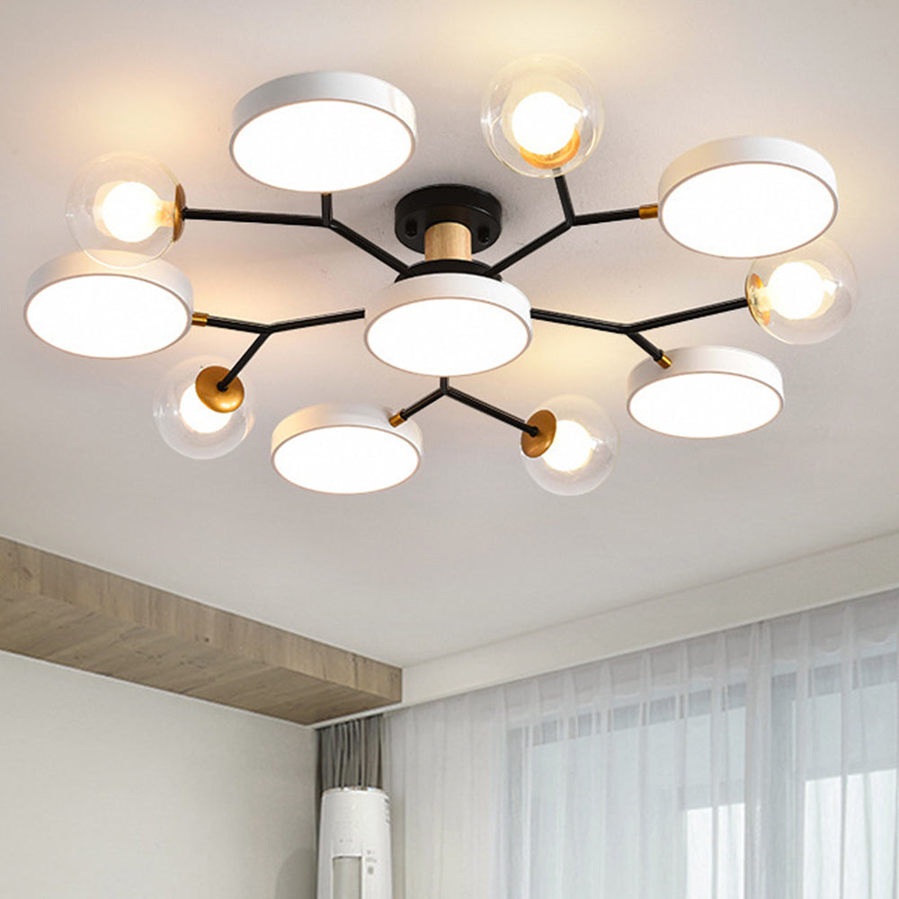 Kreativer LED-Deckenleuchter mit 6+5 Leuchten für das Wohnzimmer