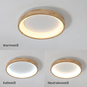 LED Deckenleuchte Holz Acryl Dimmbar 30/40/50/60cm