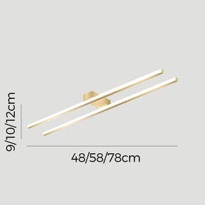 Deckenleuchte Metall LED 3 Farbwechsel per Schalter 48/58/78cm