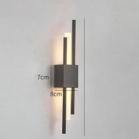 LED Wandleuchte Metall und Acryl 8cm 3 Farbwechsel