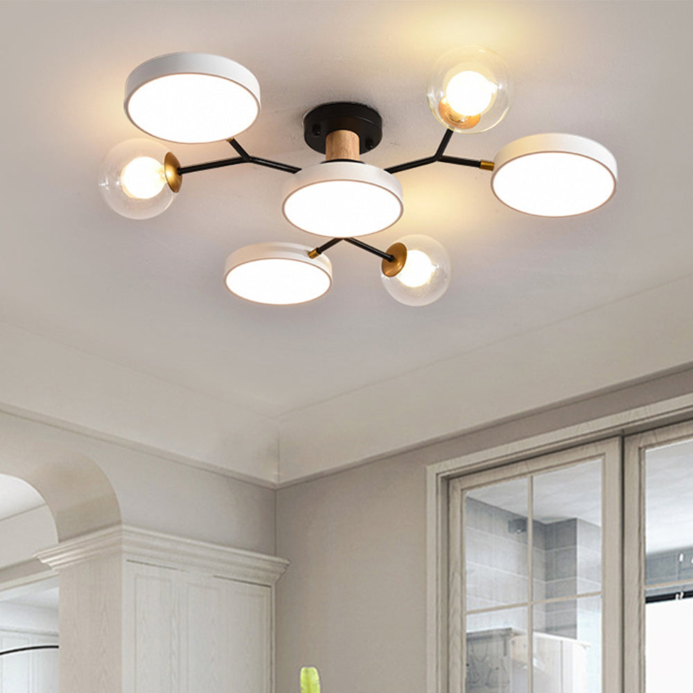 Kreativer LED-Deckenleuchter mit 4+3 Leuchten für das Wohnzimmer