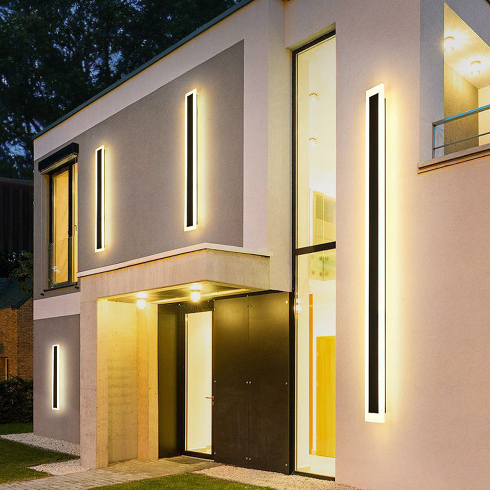 Minimalism LED Außenwandleuchte Schwarz IP65 100cm