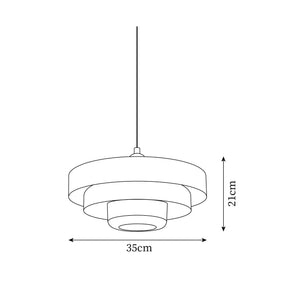 Pendelleuchte Eisen 35 cm