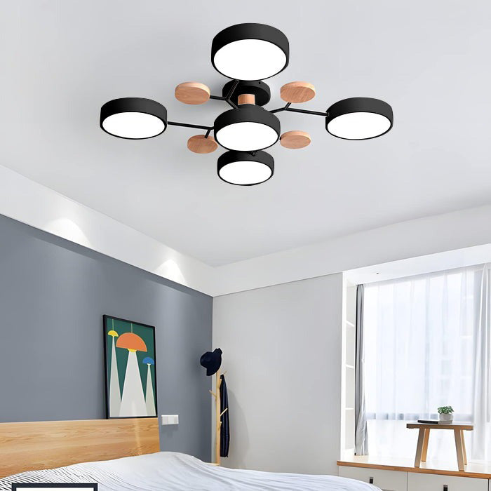 Deckenleuchte Acryl 94cm Dreifarbig Verstellbar LED-5 Lichter