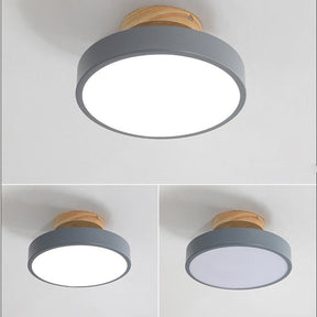 LED Deckenleuchte Dimmbar Hardware Und Holz 18cm