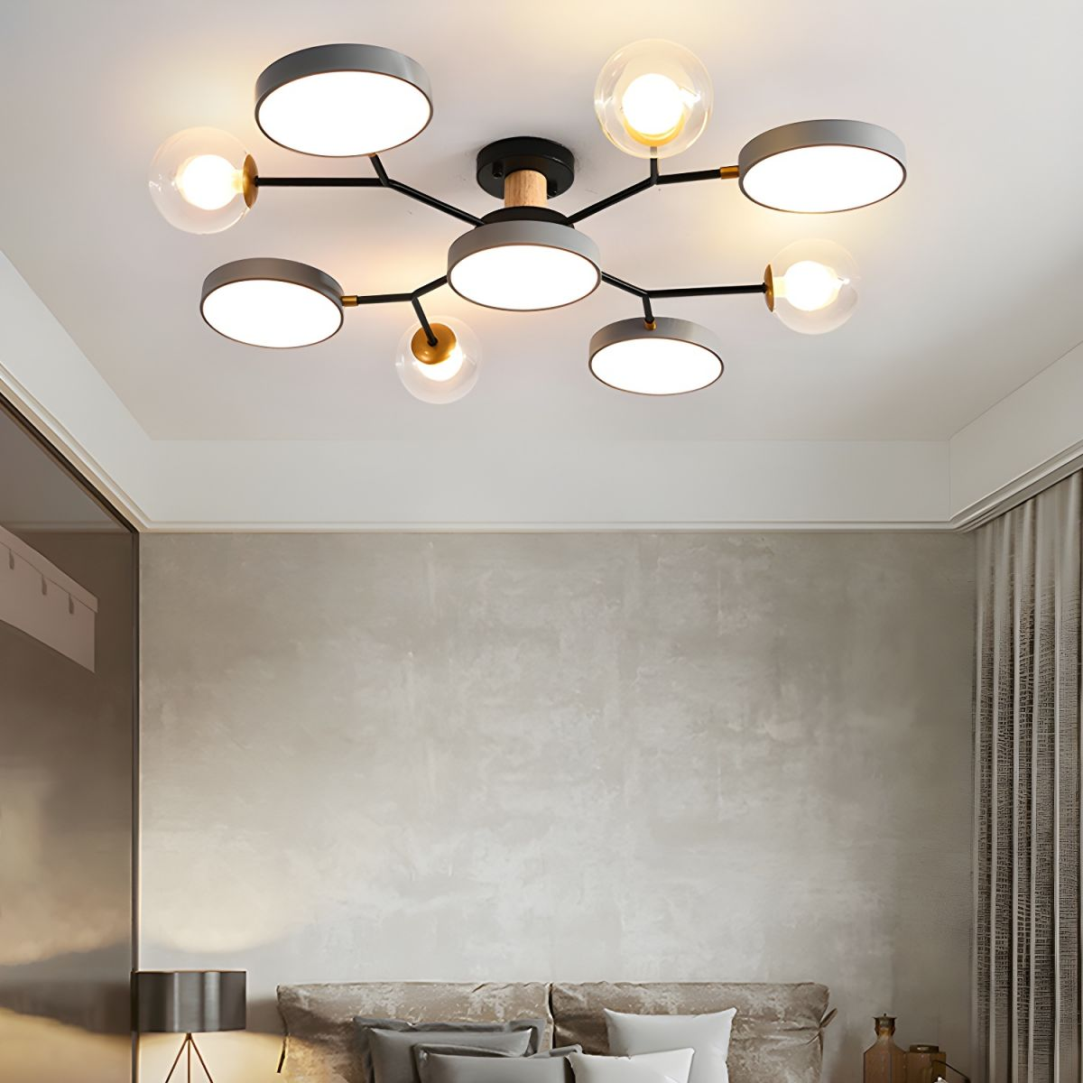 Kreativer LED-Deckenleuchter mit 5+4 Leuchten für das Wohnzimmer