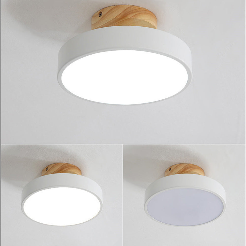 LED Deckenleuchte Dimmbar Hardware Und Holz 18cm