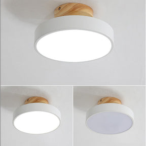 LED Deckenleuchte Dimmbar Hardware Und Holz 18cm