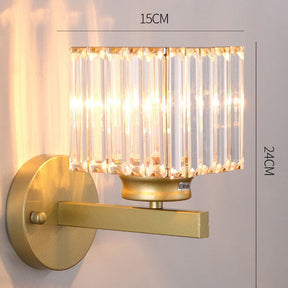 Wandleuchten für Wohnzimmer Kristall Quadrat 24cm