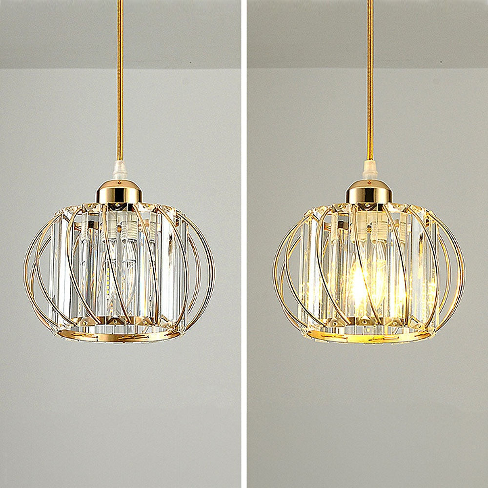Pendelleuchte Eisen und Glas für Flur 16cm
