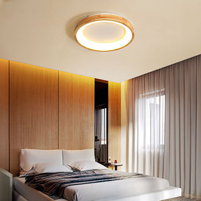 LED Deckenleuchte Holz Acryl Dimmbar 30/40/50/60cm