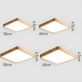 Deckenleuchte Holz Acryl LED Dimmbar 30/40/50/60cm